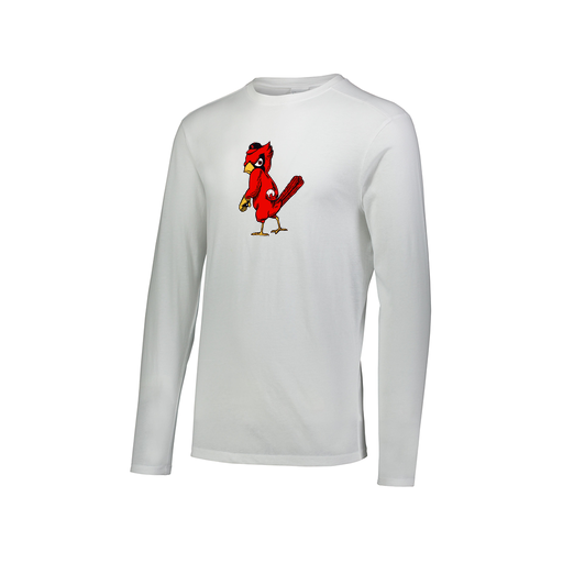 [FTLCUBWH-AXS-LOGO1] Decker Men's Tri-Blend T-Shirt - Long Sleeve (Adult XS, White, Logo 1)