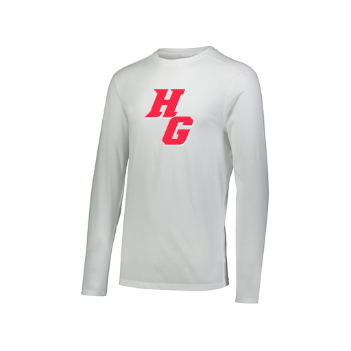 [FTLCUBWH-AXS-LOGO2] Decker Men's Tri-Blend T-Shirt - Long Sleeve (Adult XS, White, Logo 2)