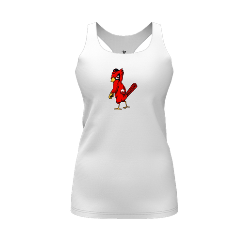 [FT0TRBWH-FYS-LOGO1] Decker Racerback Tank Top (Female Youth S, White, Logo 1)