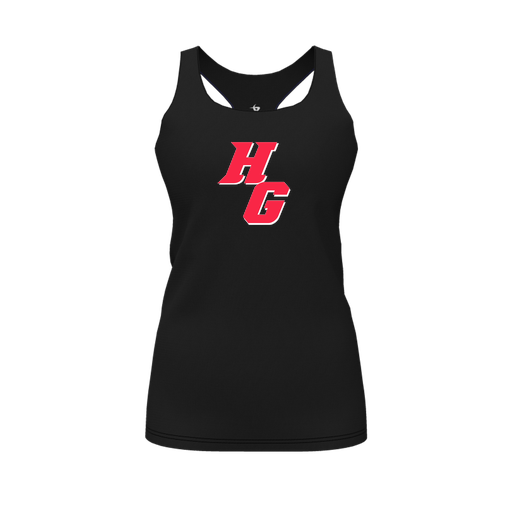 [FT0TRBBK-FYS-LOGO2] Decker Racerback Tank Top (Female Youth S, Black, Logo 2)