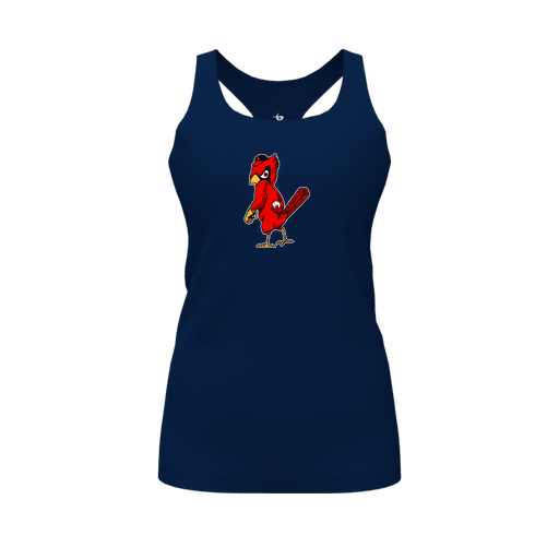 [CUS-DFW-RCBK-PER-NVY-FYS-LOGO1] Racerback Tank Top (Female Youth S, Navy, Logo 1)