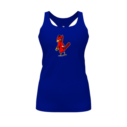 [CUS-DFW-RCBK-PER-RYL-FYS-LOGO1] Racerback Tank Top (Female Youth S, Royal, Logo 1)