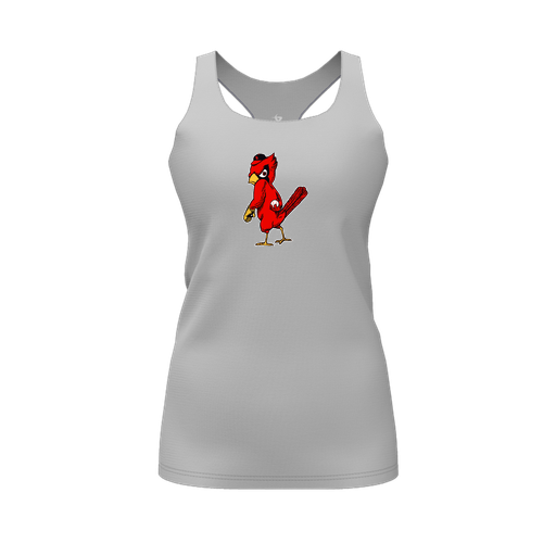 [CUS-DFW-RCBK-PER-GRY-FYS-LOGO1] Racerback Tank Top (Female Youth S, Gray, Logo 1)