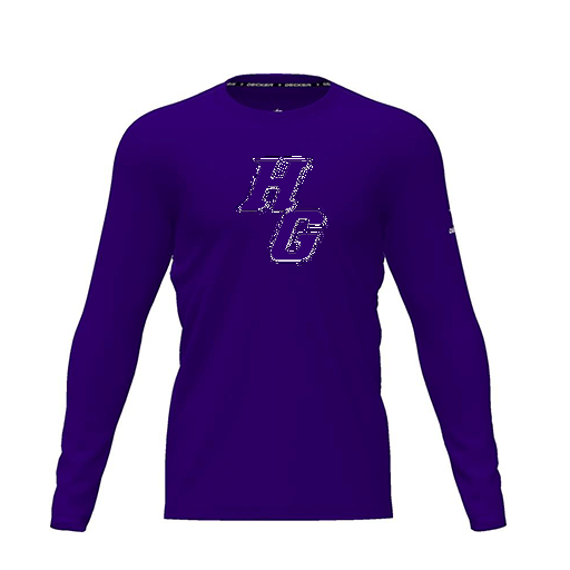 [CUS-DRIF-TEES-PER-CNK-LSL-PUR-YXS-LOGO2] Dri Fit Performance T-Shirt (Youth XS, Purple, Logo 2, Long Sleeve)