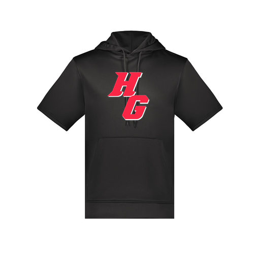 [6871.080.S-LOGO2] Men's Dri Fit Short Sleeve Hoodie (Adult S, Black, Logo 2)
