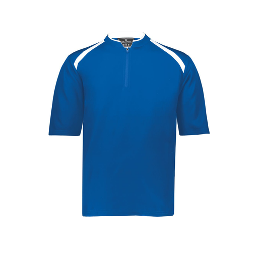 [229581-AS-RYL-LOGO3] Men's Dugout Short Sleeve Pullover (Adult S, Royal, Logo 3)