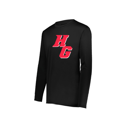 [222822.080.XS-LOGO2] Men's LS Smooth Sport Shirt (Adult XS, Black, Logo 2)