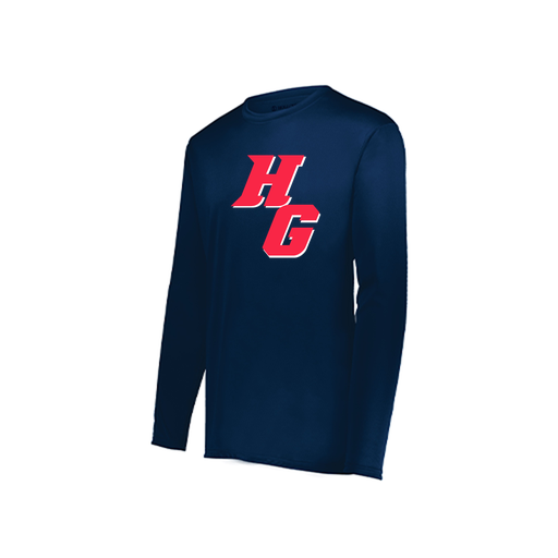 [222822.065.XS-LOGO2] Men's LS Smooth Sport Shirt (Adult XS, Navy, Logo 2)