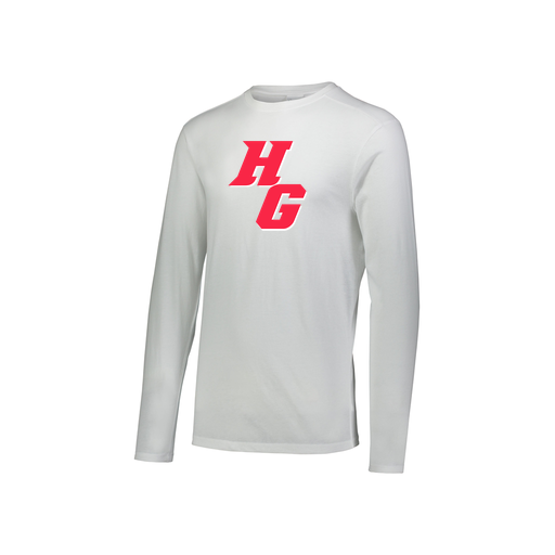 [FTLCUBWH-YS-LOGO2] Decker Youth Tri-Blend T-Shirt - Long Sleeve (Youth S, White, Logo 2)