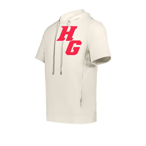 [222605-WHT-YS-LOGO2] YOUTH VENTURA SOFT KNIT SHORT SLEEVE HOODIE (Youth S, White, Logo 2)