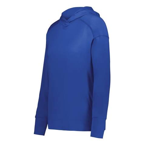 Ladies Ventura Thin Knit Hoodie (Female Adult XS, Royal, Logo 1)